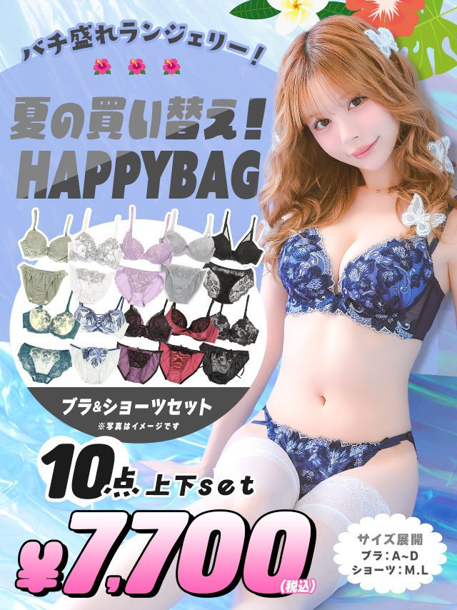 夏の買い替え！大容量でこのコスパは最強すぎる！激安ランジェリーハッピーバッグ