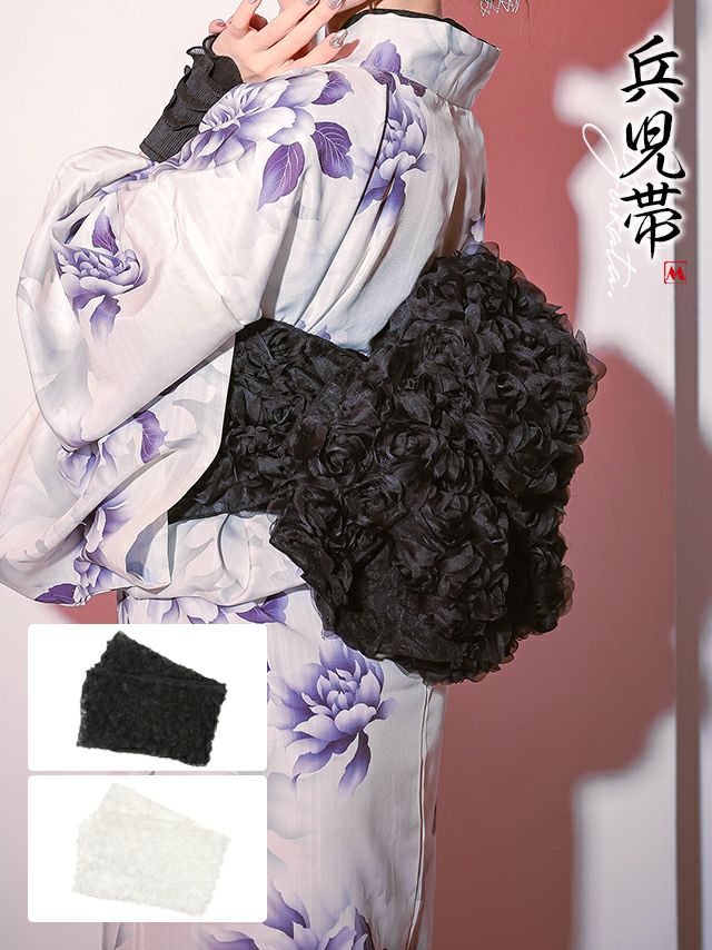 後ろ姿を華やかにボリュームアップしてくれるシフォン兵児帯