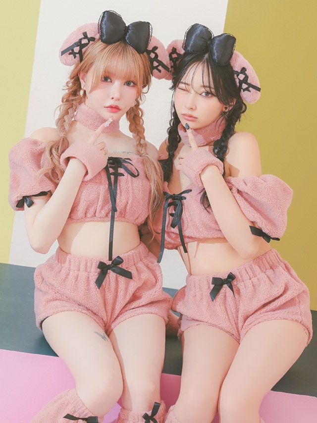 おそろできたいふわもこ犬コス