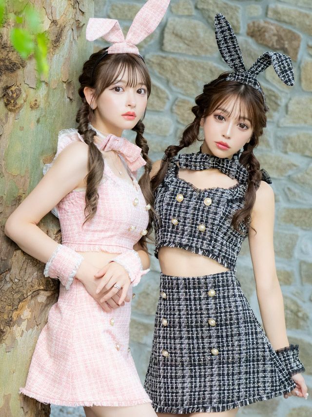 おそろで最強ツイードバニーコス