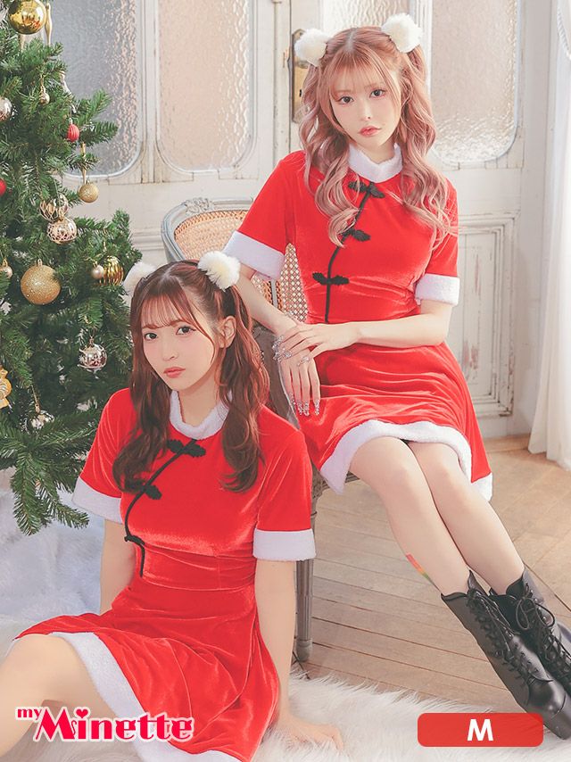 個性光るチャイナドレス風サンタコス