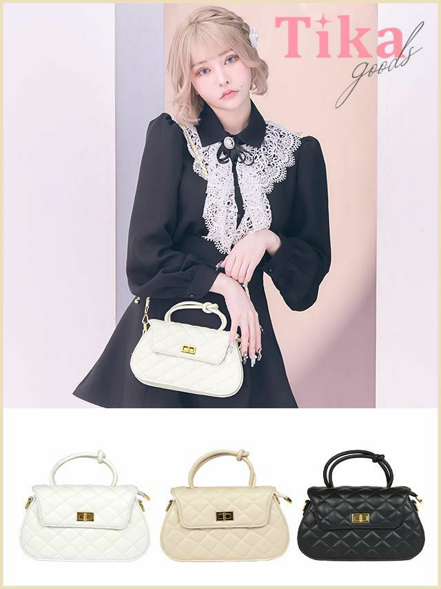 普段使いにもおすすめデザインのキルティングショルダーバッグ