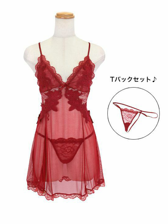 男ウケ抜群の情熱的で積極的なワインレッドベビードール