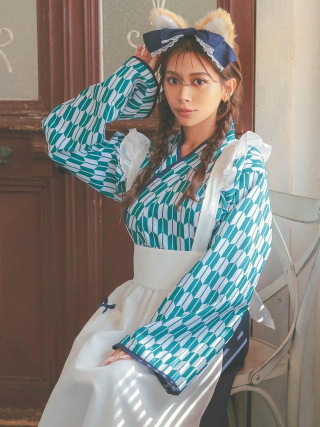 大正ロマン 犬 メイド コスプレ ガーリー