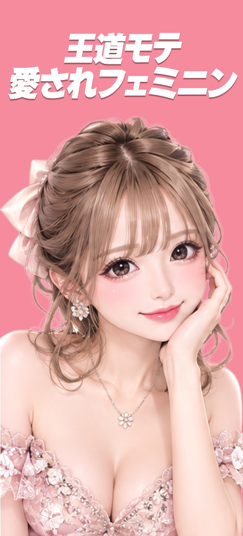 王道モテ 愛されフェミニン